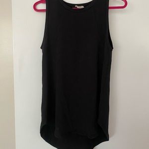 Black flowy tank